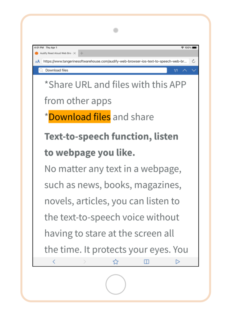 Audify Read Aloud Web Browser Ios Ebook And Web Text To Speech Tangerine Software House